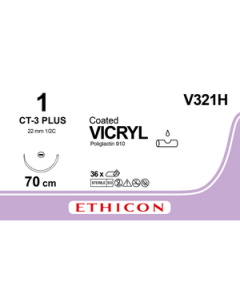 Ethicon Vicryl USP1 70cm naald CT-3 plus V321H