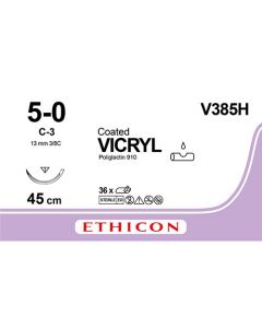 Ethicon Vicryl 5-0, naald C-3, 45cm V385H