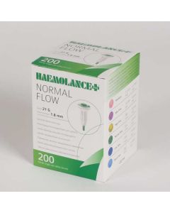 Haemolance plus Lancetten 200 stuks Normal Flow 21G / 1.8mm