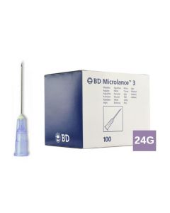 BD Microlance injectienaalden 24G 0.55 x 25mm paars