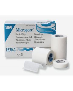 Micropore hechtpleister 2.5cm x 9.15mtr