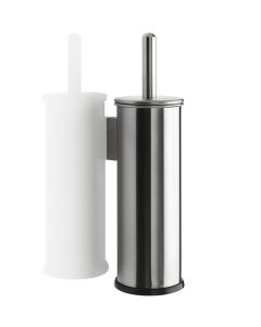 Satino toiletborstel met houder RVS wandmodel